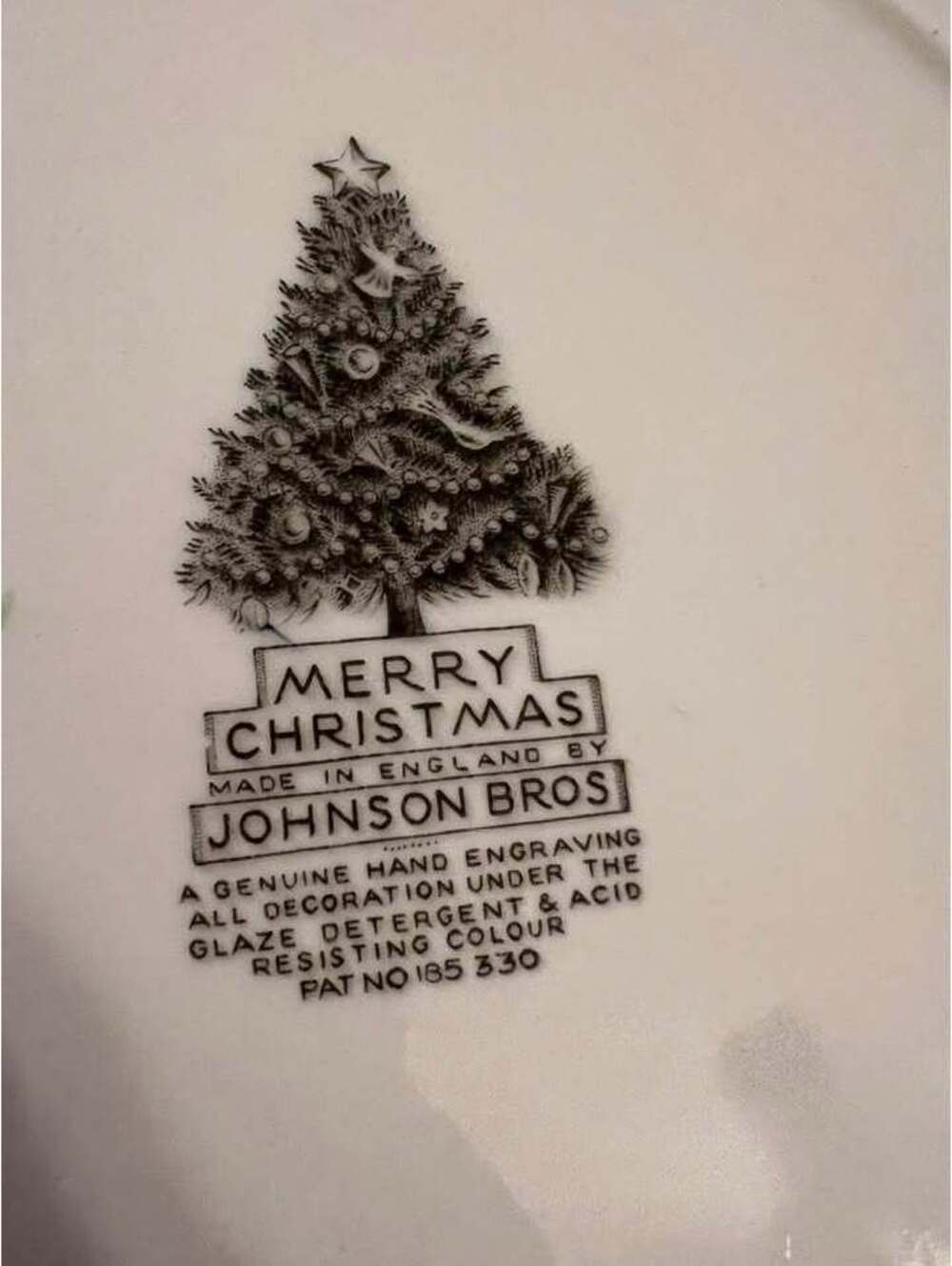 Johnson Bros Merry Christmas 12.5” Round Platter Chop Plate - Picture 6 of 6